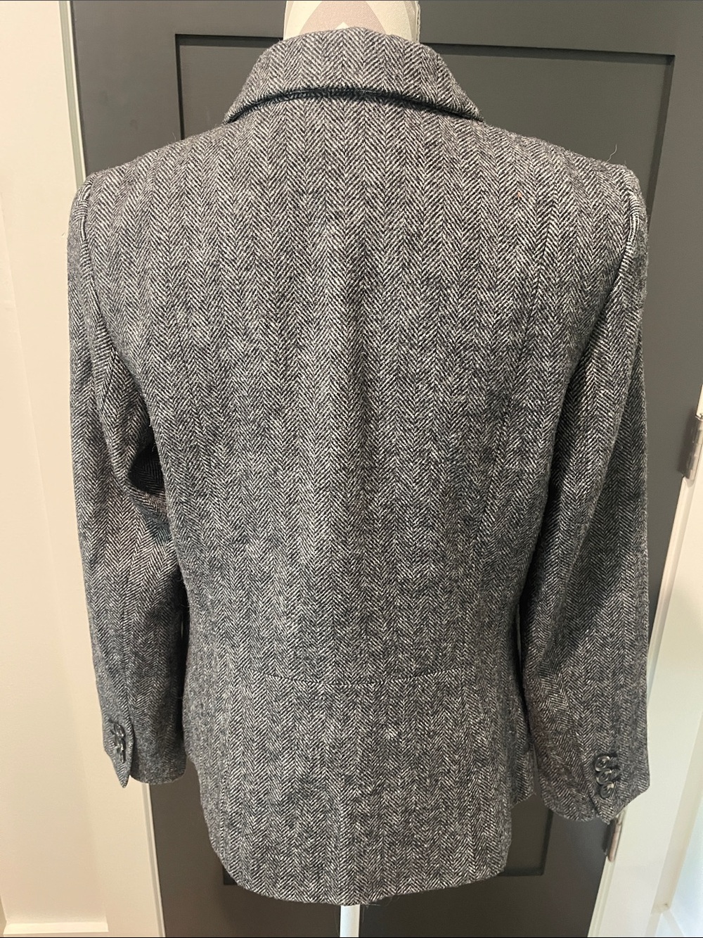 Talbots Herringbone Wool Aberdeen Shetland Blazer Size 12 - Picture 8 of 10